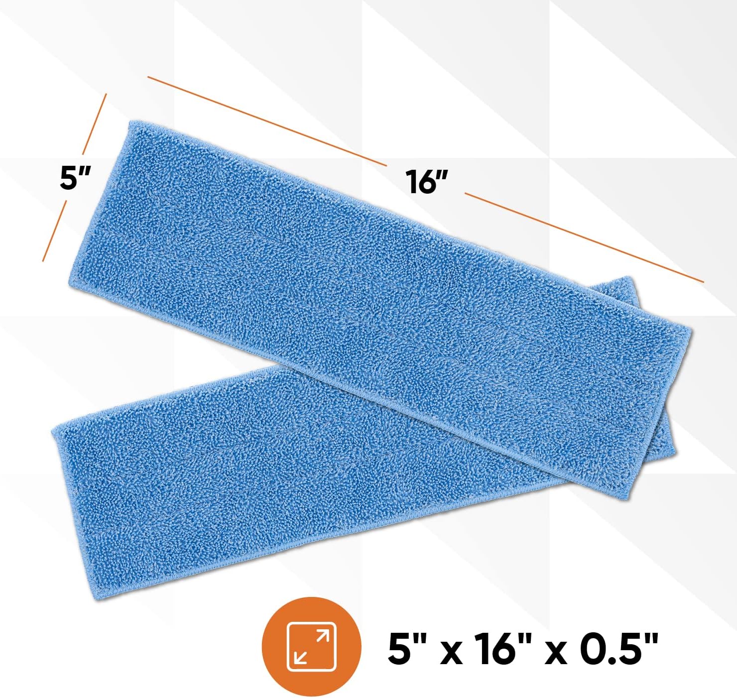 Superio Microfiber Mop Refill 16 Inch Blue 12 Pack Replacement Head