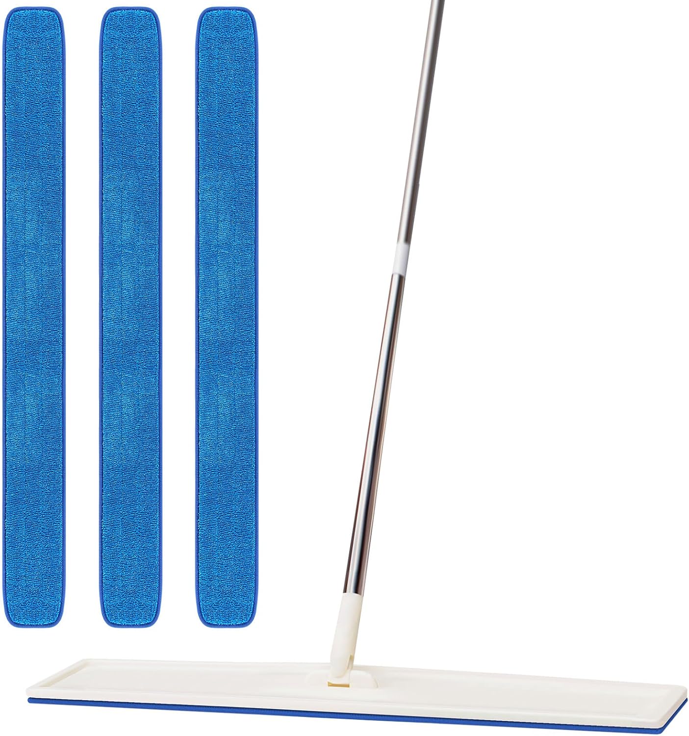 3 Pcs 48 Inch Microfiber Mop Refill Pads Reusable for Commercial Cleaning