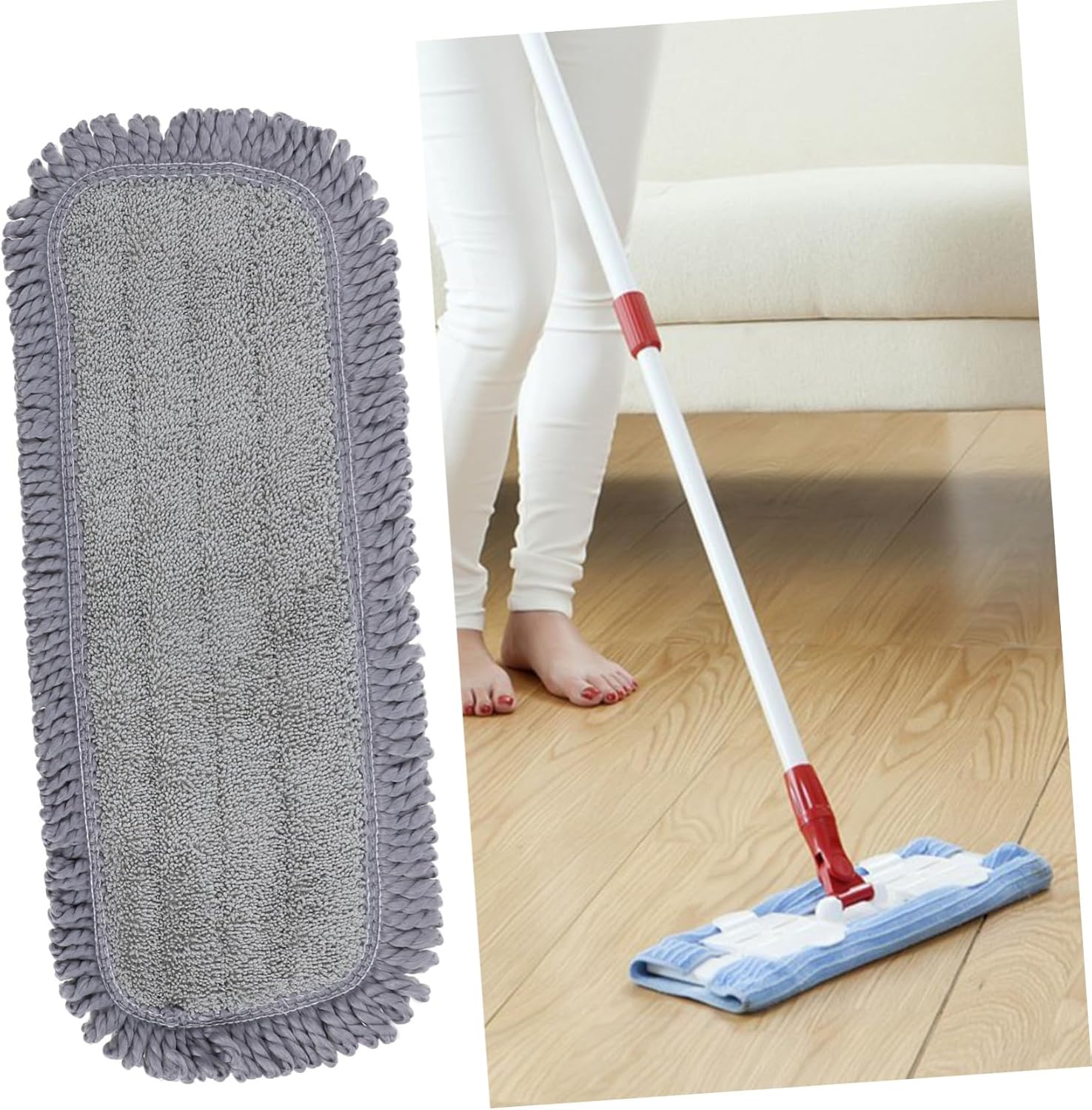 2pcs Microfiber Mop Pads for Efficient Floor Cleaning 1