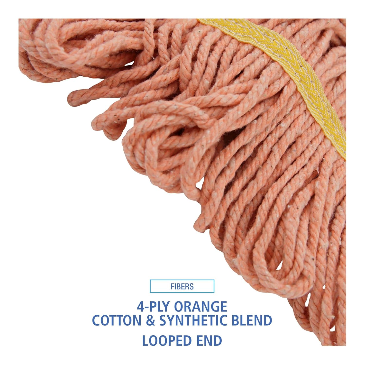 Boardwalk Super Loop Wet Mop Head - 5 Headband Orange 12Carton