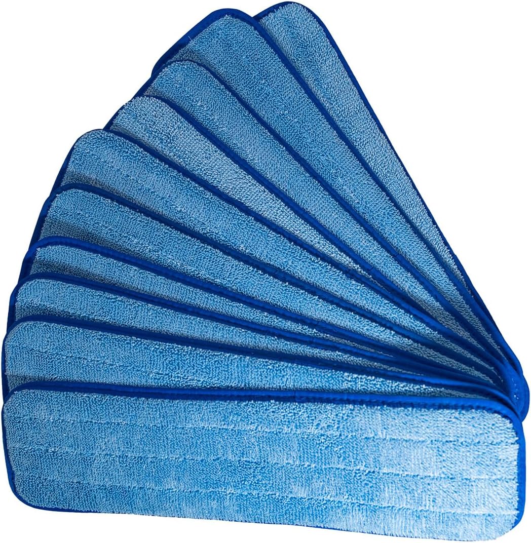 DiamaPro Microfiber 18 Inch 10-Pack Mop Pads