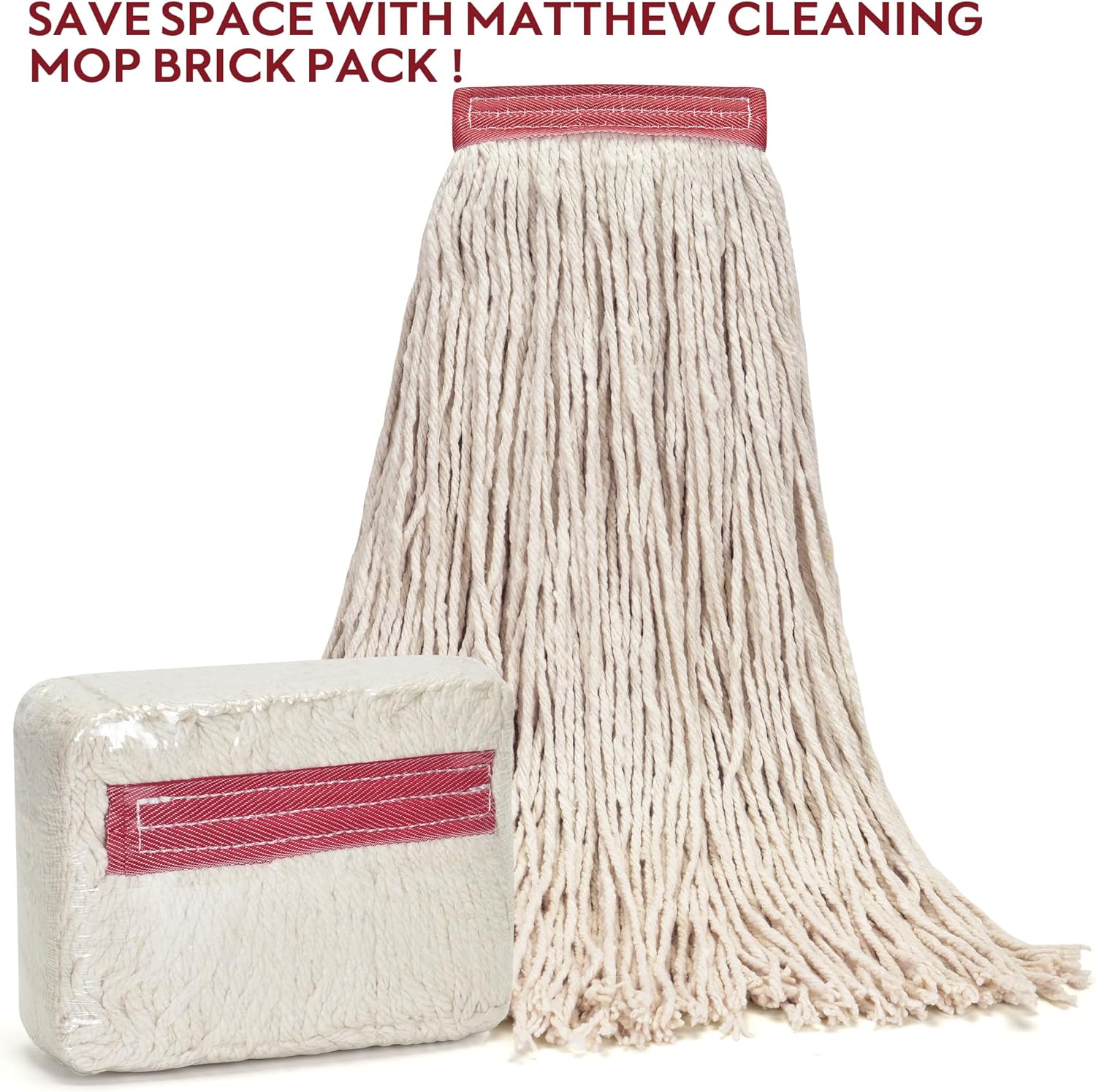 Matthew 24oz Cotton Mop Refills 3-Pack White