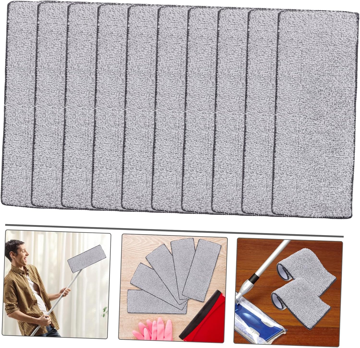 10pcs Packove Mop Replacement Head Pads