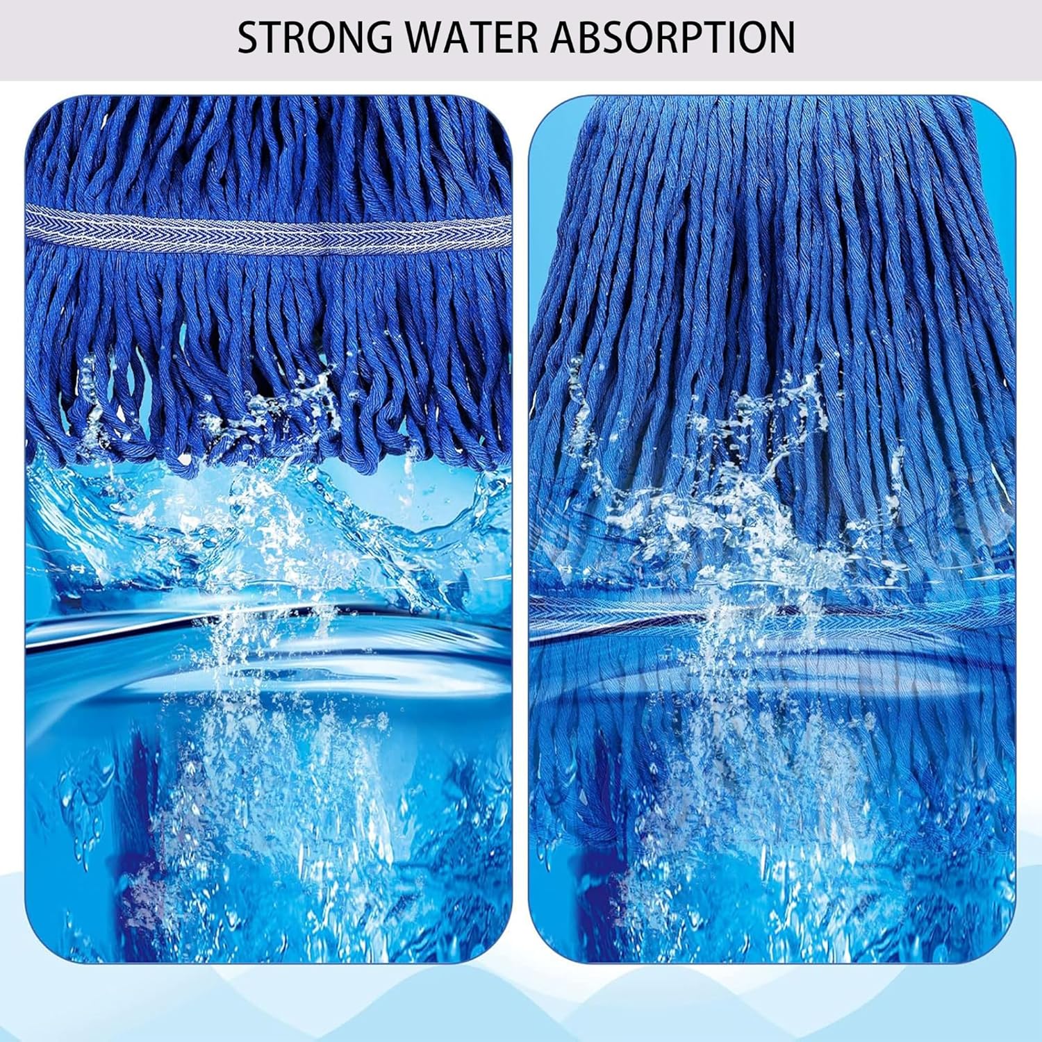 10 PCS Heavy Duty Blue Mop Head Refills
