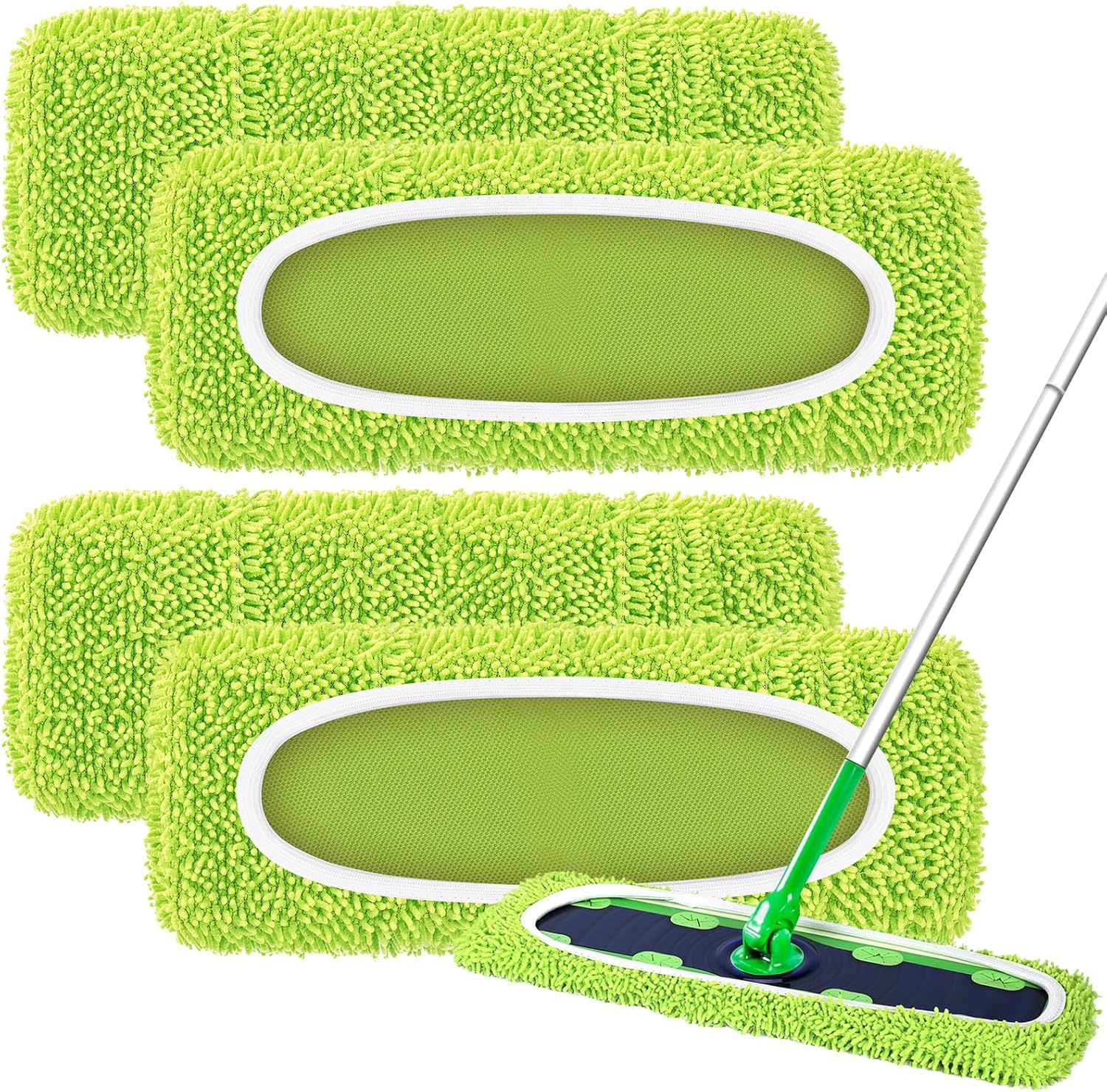 4 Pack Reusable X-Large Mop Pads for Swiffer Sweeper XL