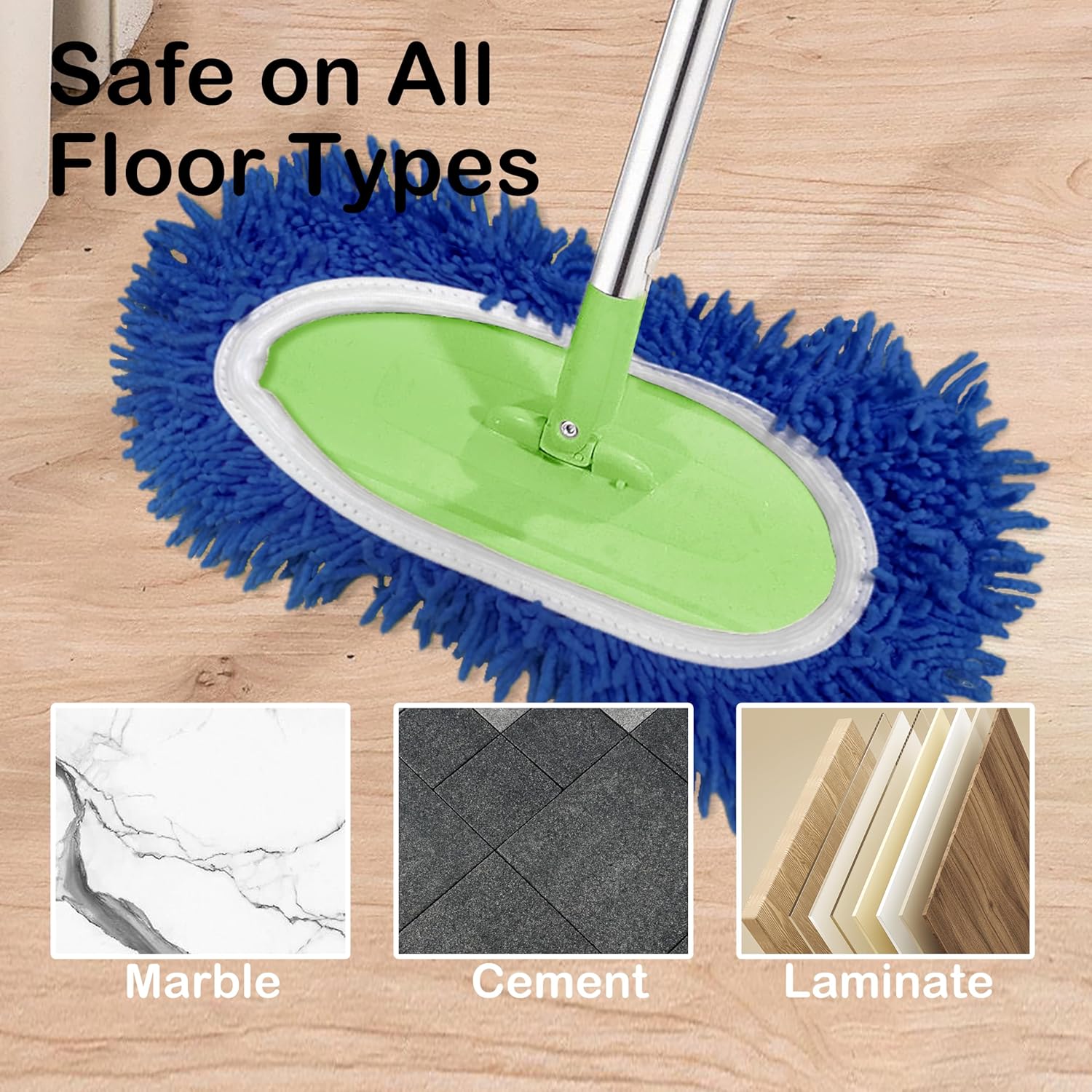 Reusable Microfiber Mop Pads 4 Pack Blue 1