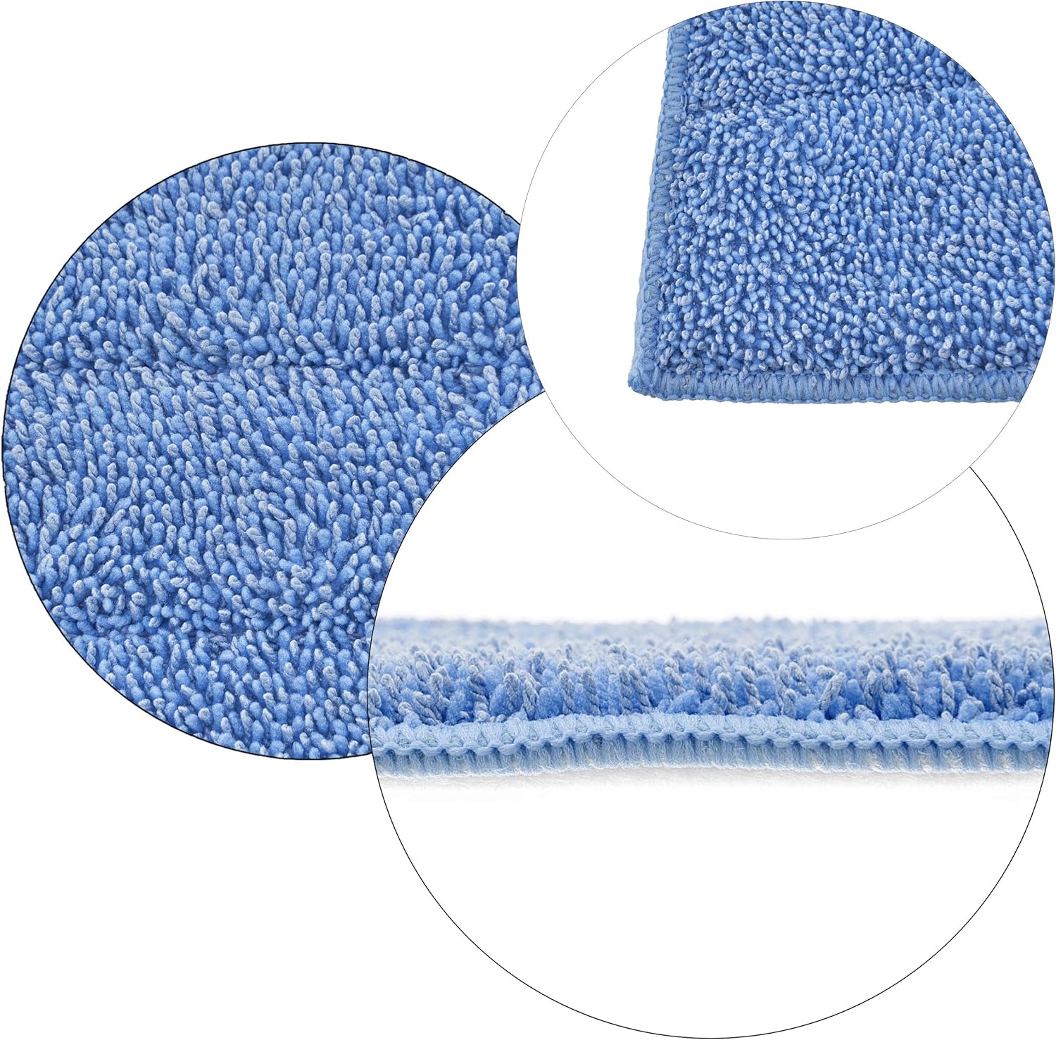 Superio Microfiber Mop Refill 16 Inch Blue 12 Pack Replacement Head