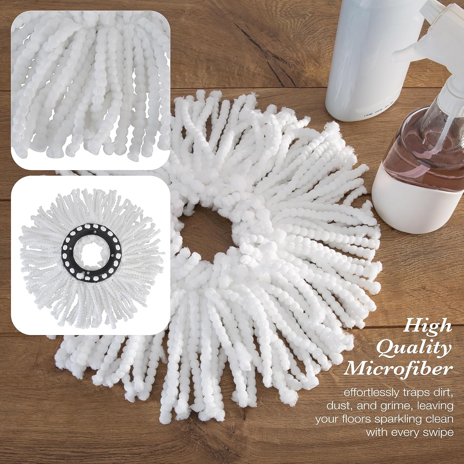 Simplify Microfiber Mop Head Replacement Pack of 2
