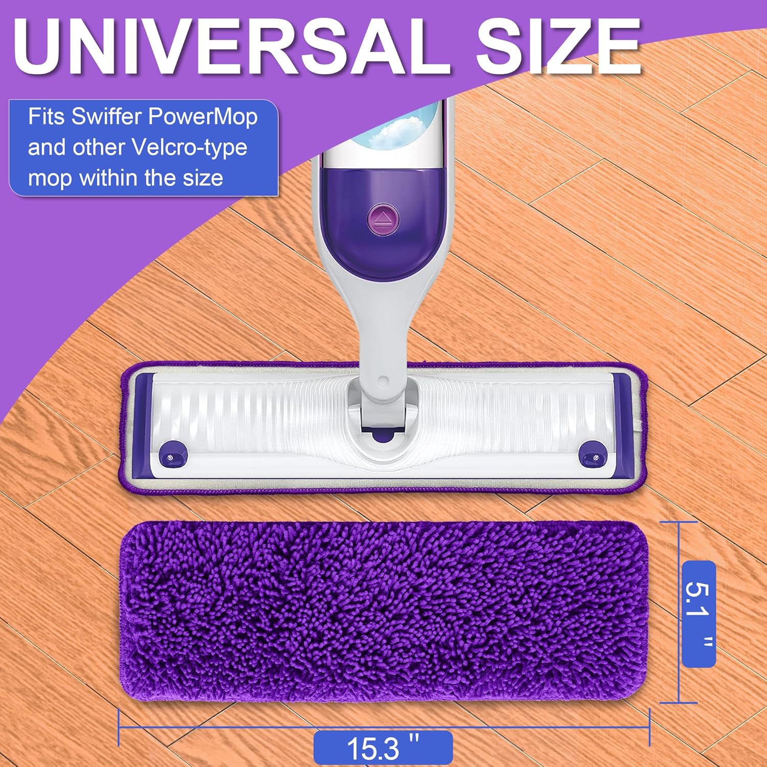 Aifacay Reusable Mop Pads for Swiffer Power Mop