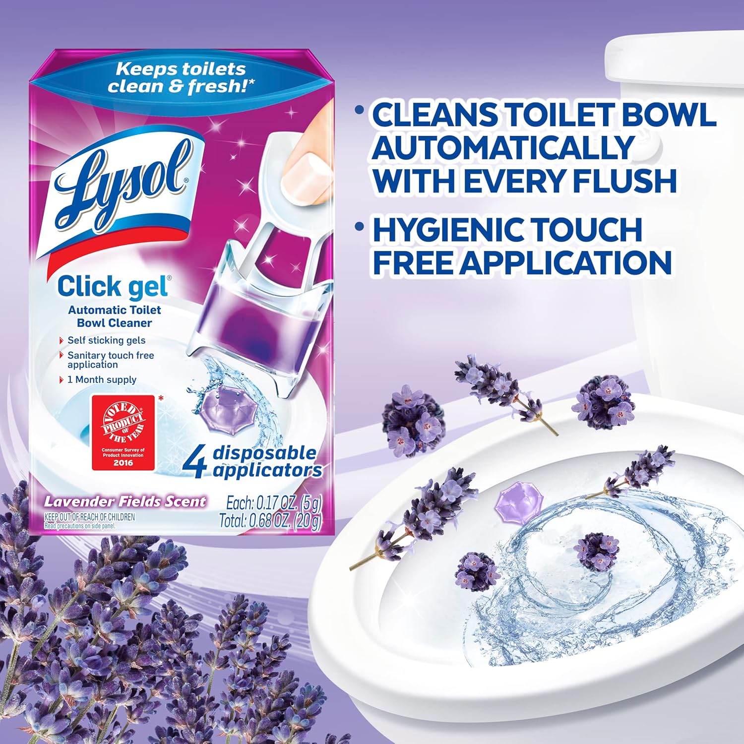 Lysol Automatic Toilet Bowl Cleaner Lavender 24 Count Pack