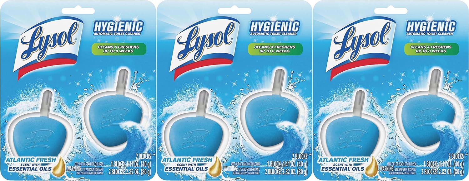 Lysol Hygienic Toilet Bowl Cleaner Atlantic Fresh 2-Pack