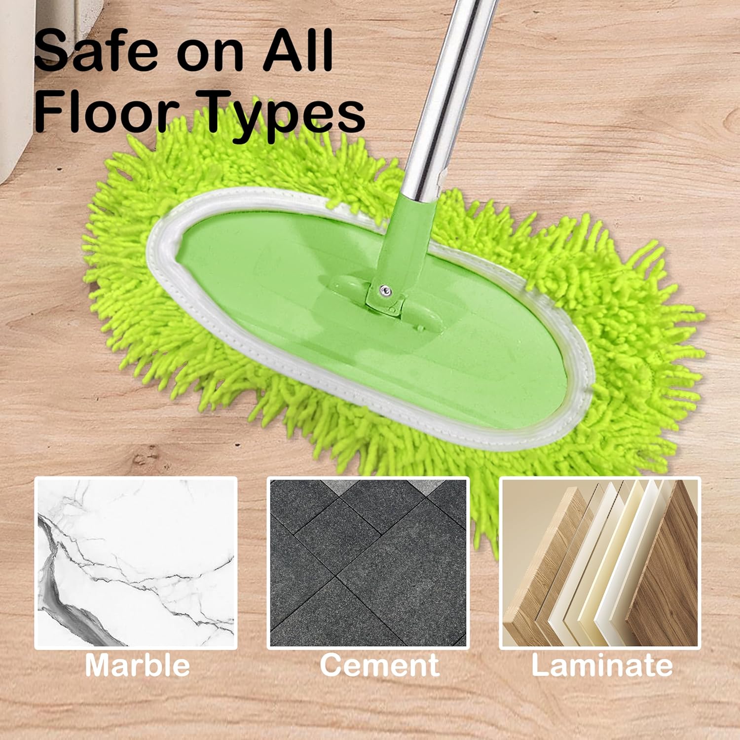 Reusable Microfiber Mop Pads 4 Pack Green 1