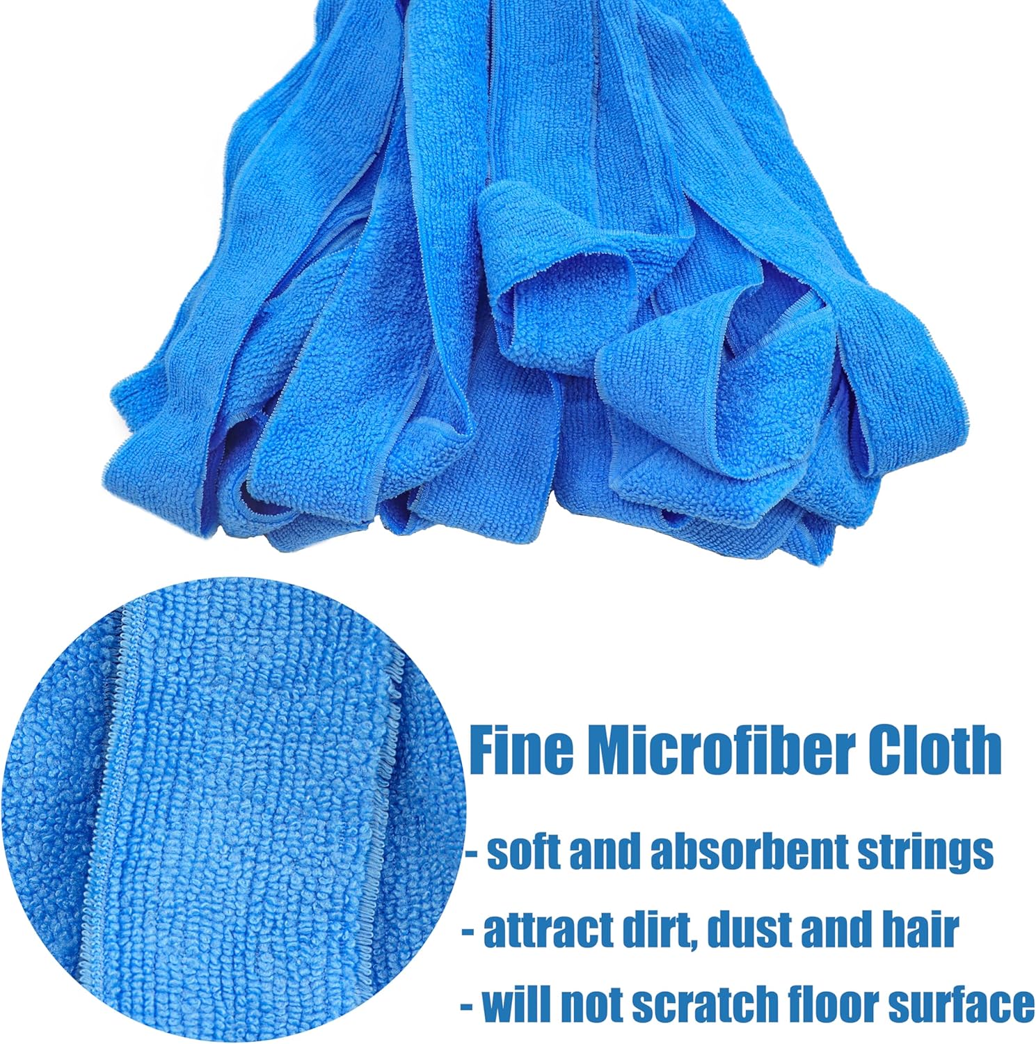 EaseYourDay Microfiber Mop Refill Blue 2pcs