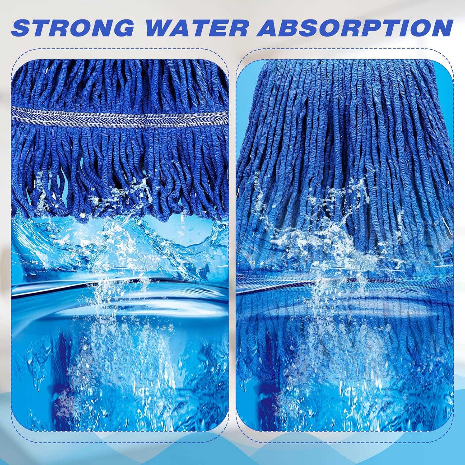 16 Pack Heavy Duty Mop Head Replacements